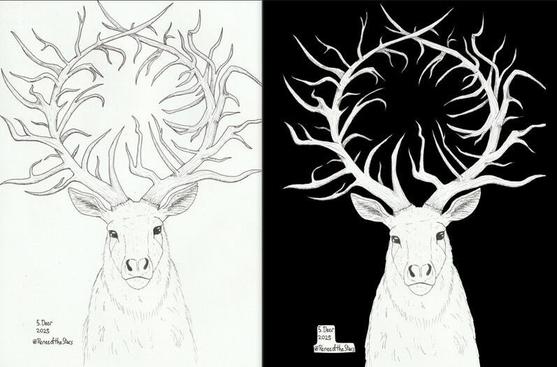 Inktober 2025, Day 5: Deer Inktober 2025, Day 5: Deer