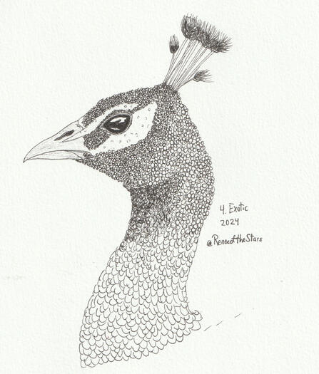 Inktober 2024, Day 4: Exotic Inktober 2024, Day 4: Exotic
