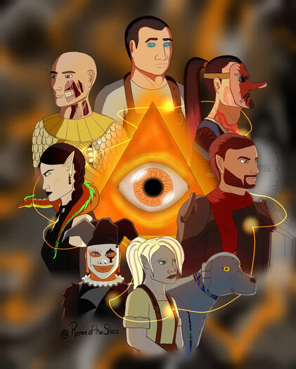 The Awakened. D&D party, designed by me The Awakened. D&D party, designed by me
