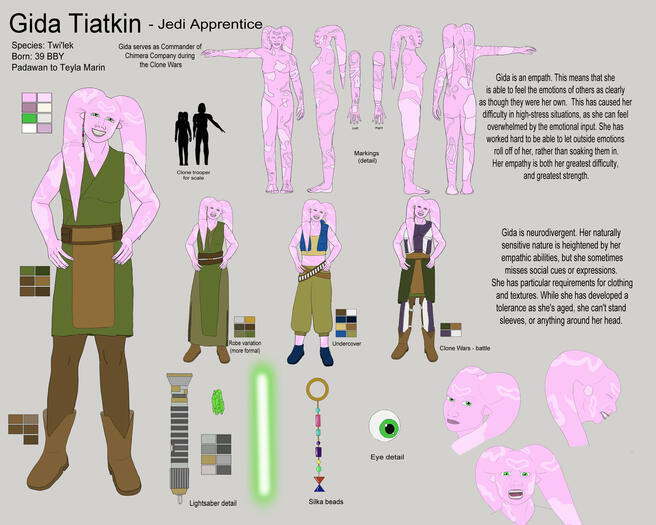 Gida Tiatkin, Star Wars Jedi Padawan Gida Tiatkin, Star Wars Jedi Padawan