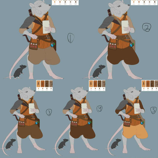 Ratkin clothing colors